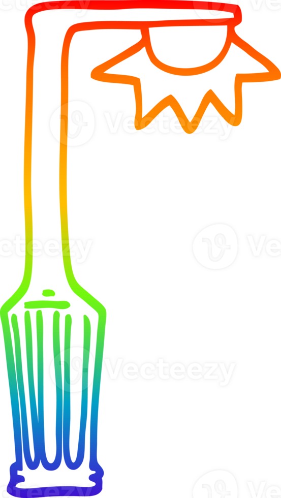 regnbåge gradient linje ritning tecknad lyktstolpe png