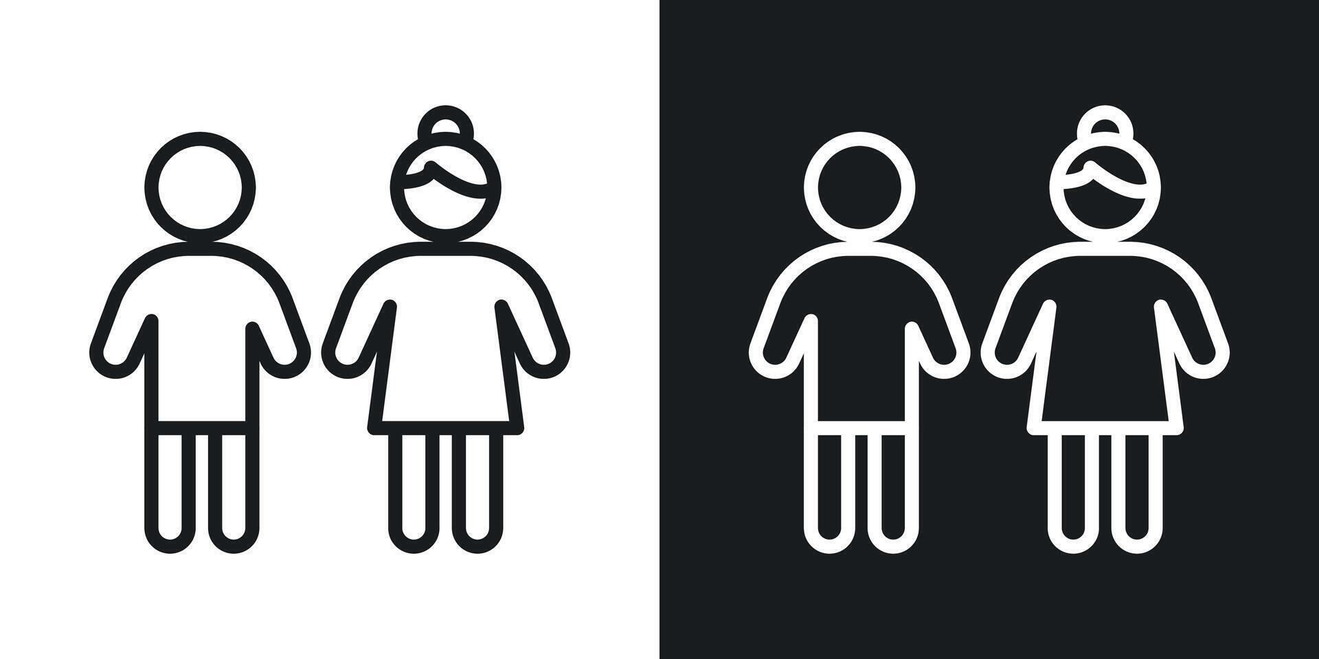 Boy and girl icon vector