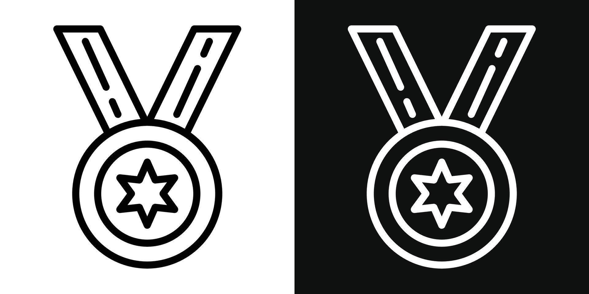 Sport medal icon vector
