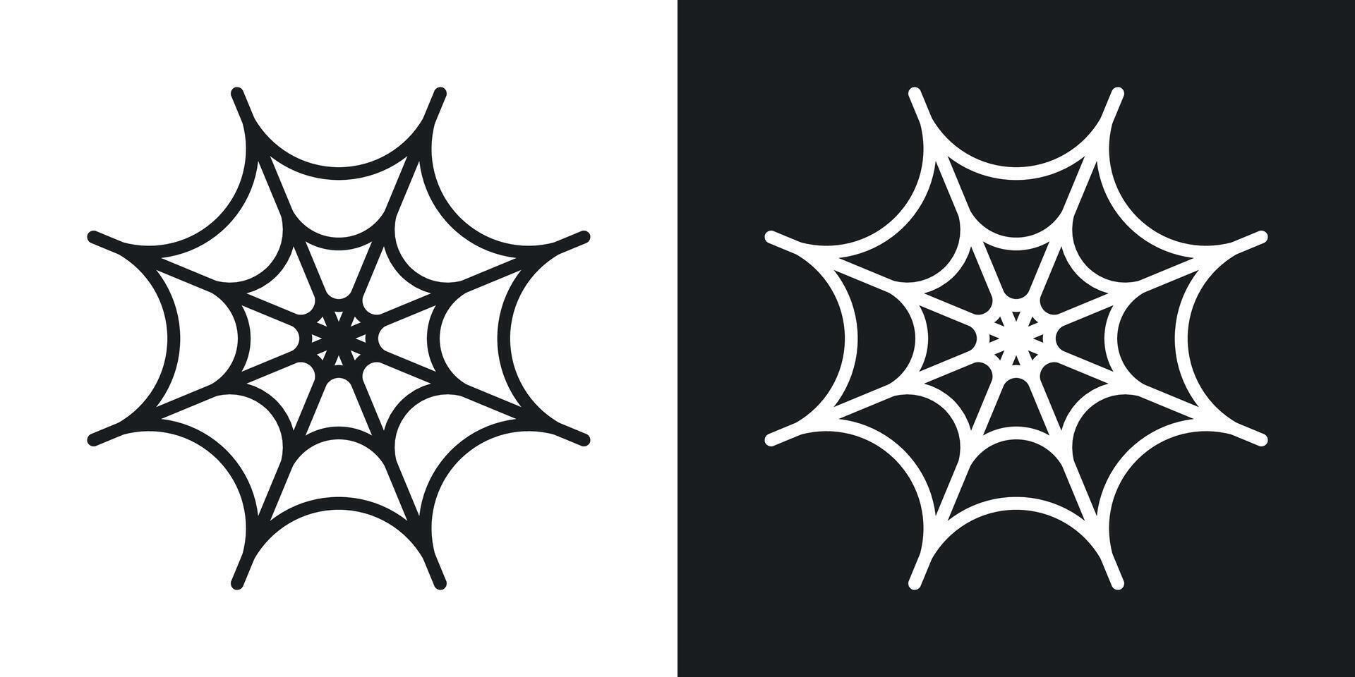 Spider web icon vector