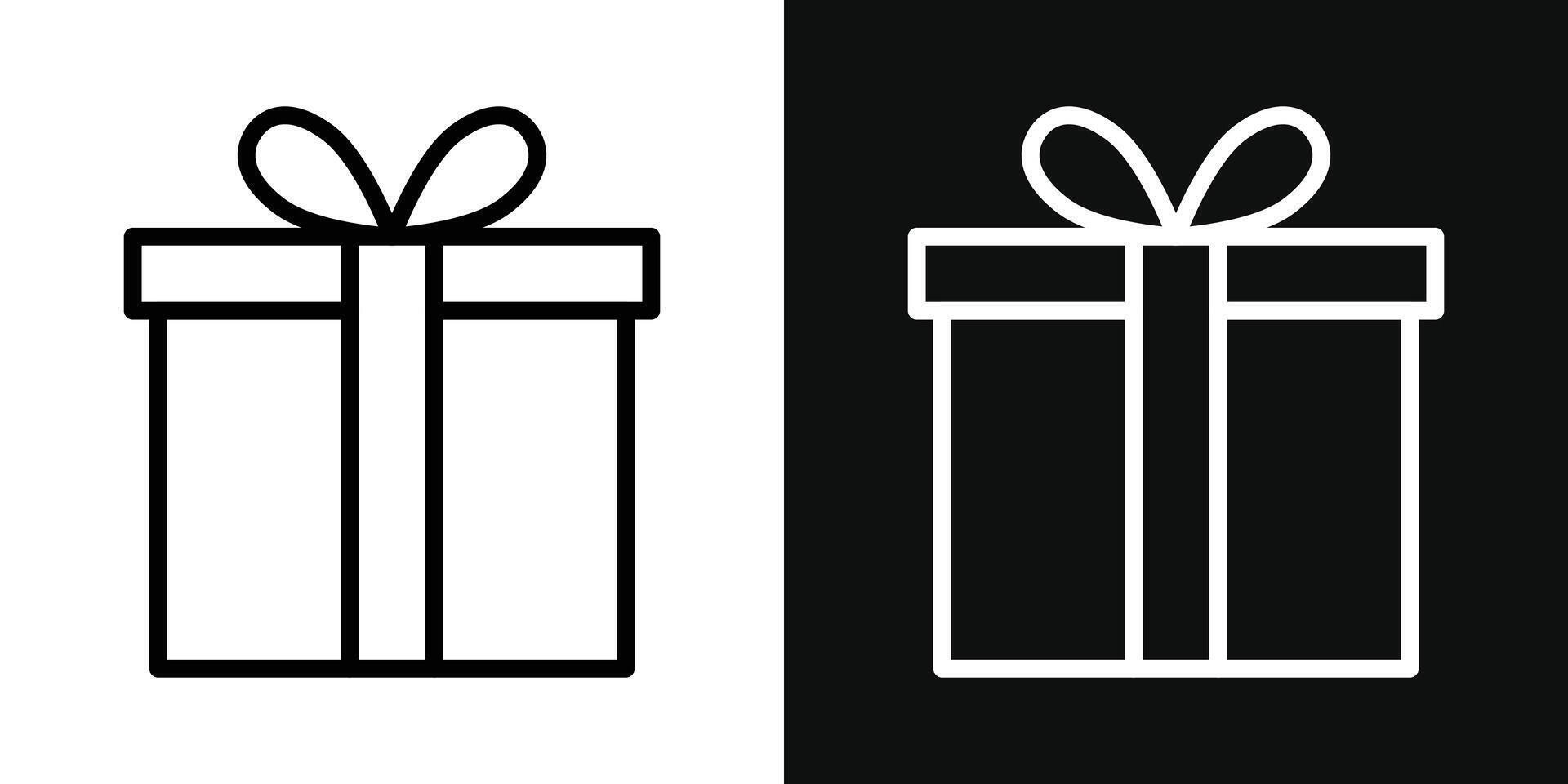 Present gift box icon vector