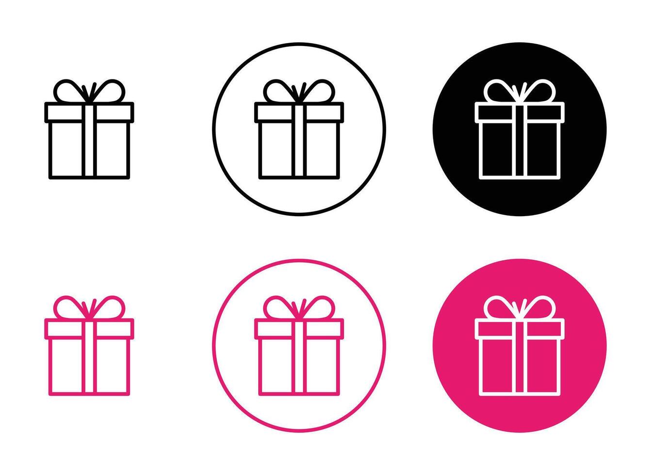 Present gift box icon vector