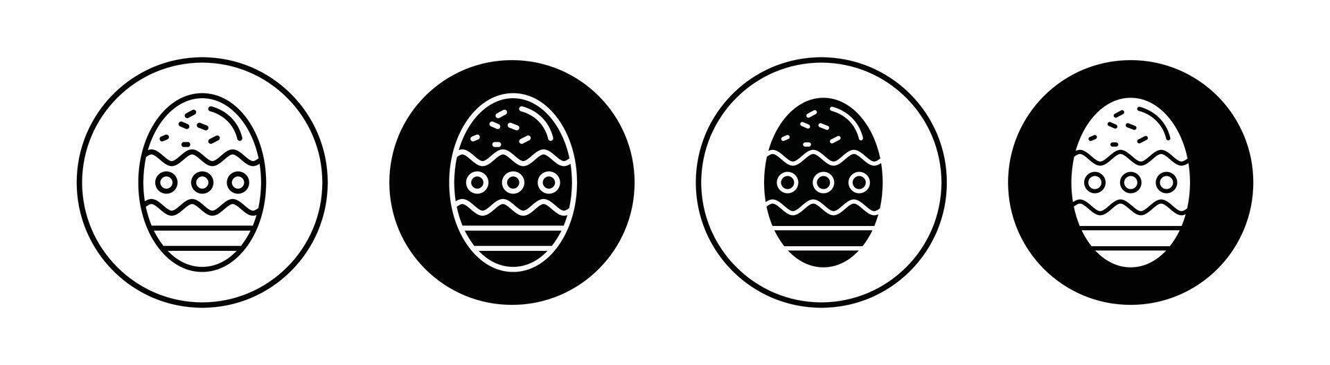 Easter eggs icon vector