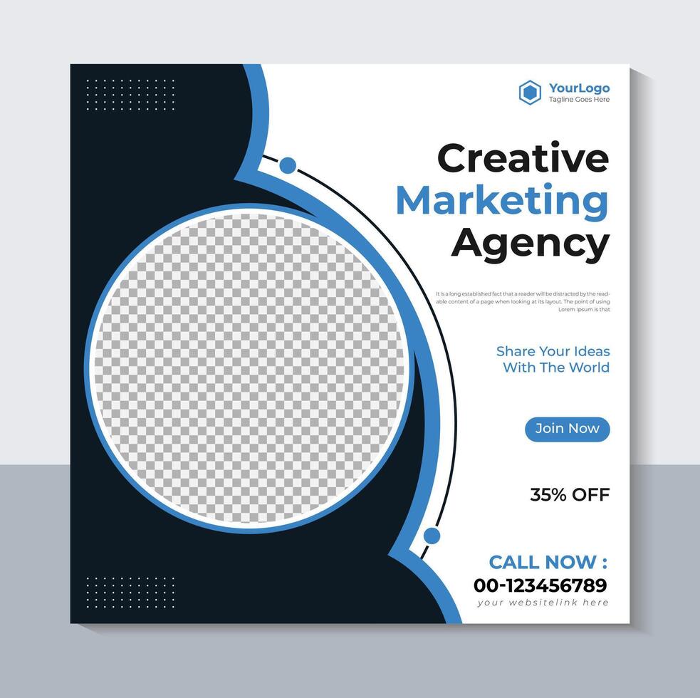 Business Social Media Post Template, Corporate Social Media Banner Design, Free Vector