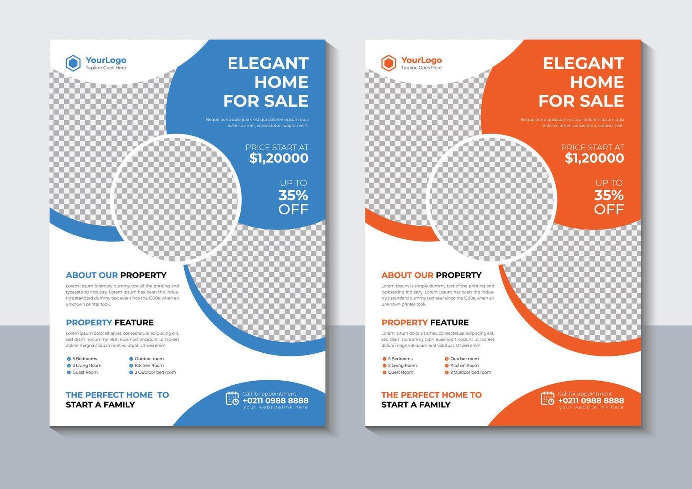 Modern Real Estate Flyer Design, Home Flyer Template, Free Vector
