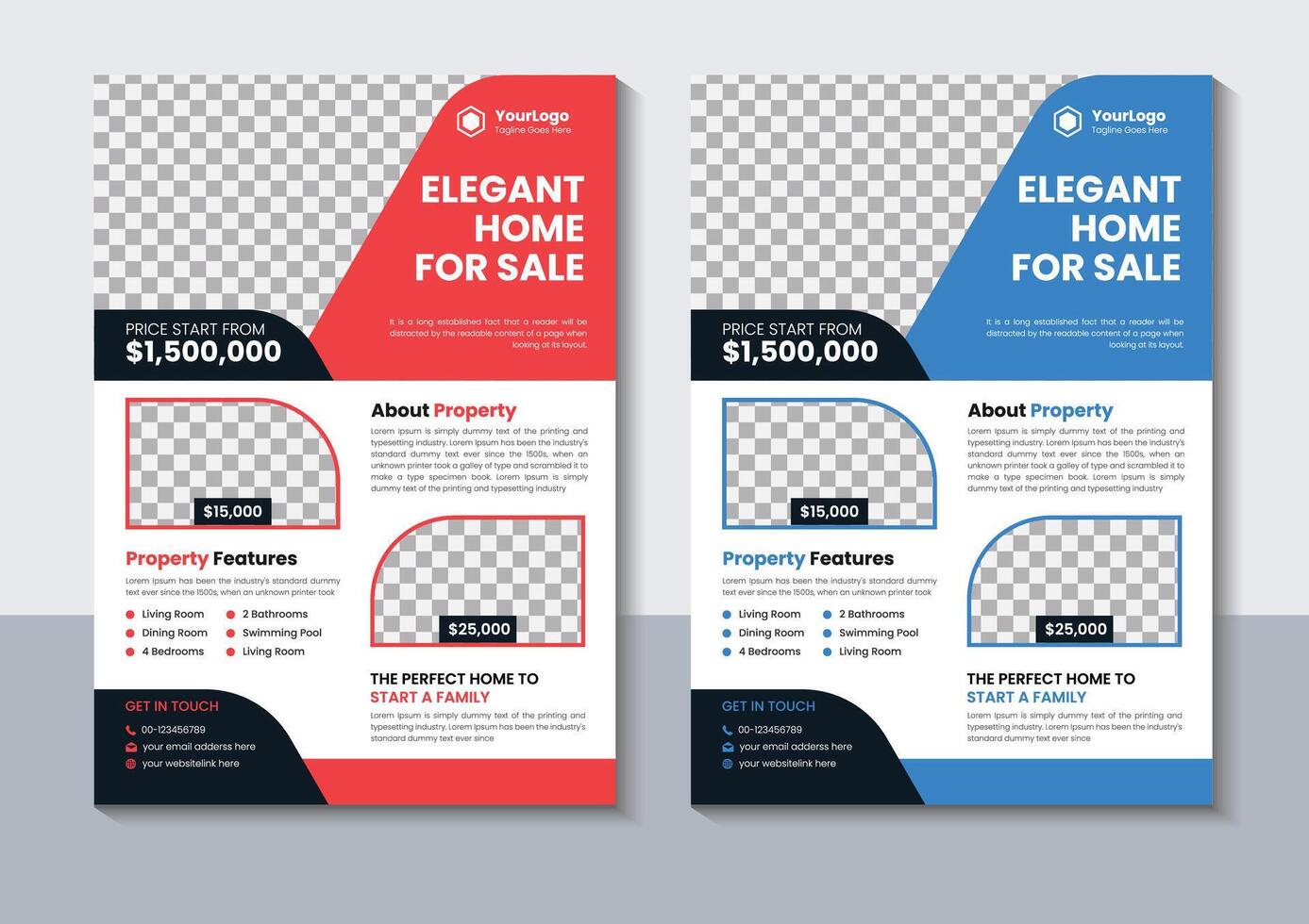 Creative Real Estate Flyer Design, Home Flyer Template, Free Vector