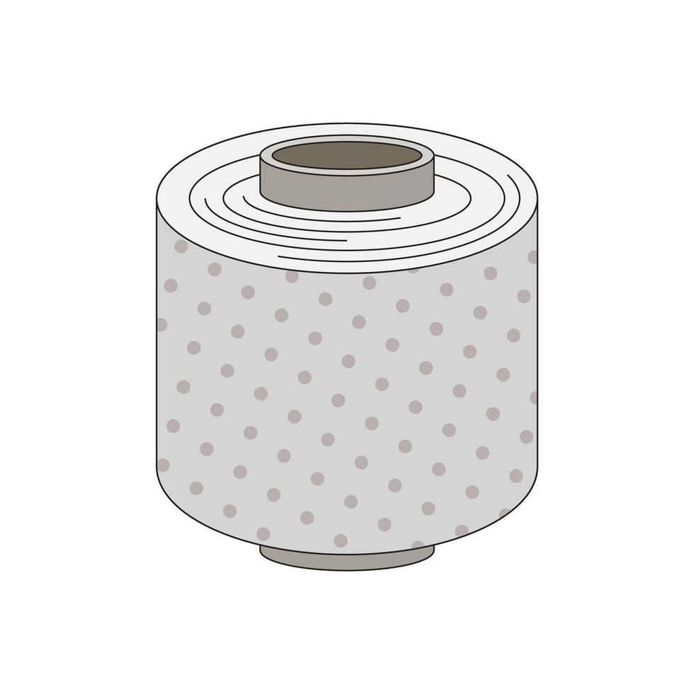 Roll tissue paper in flat style. vector illustration