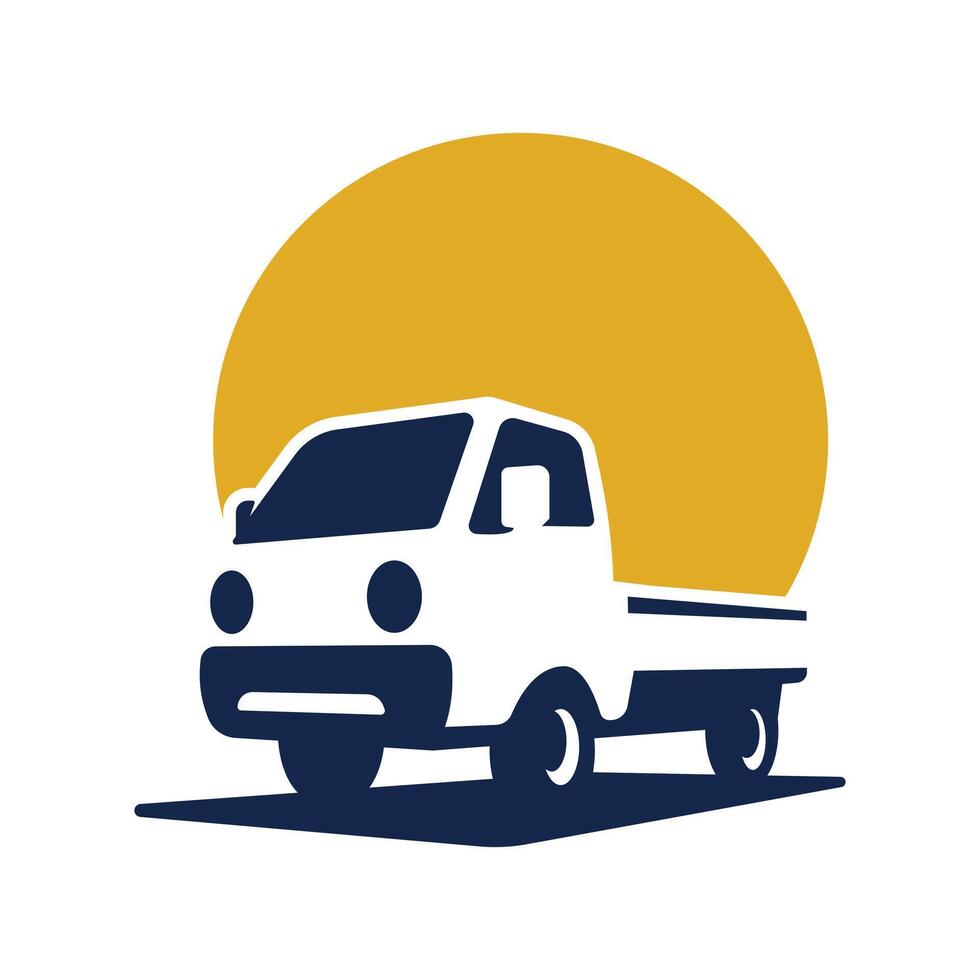 Pickup Car logo Simple vector