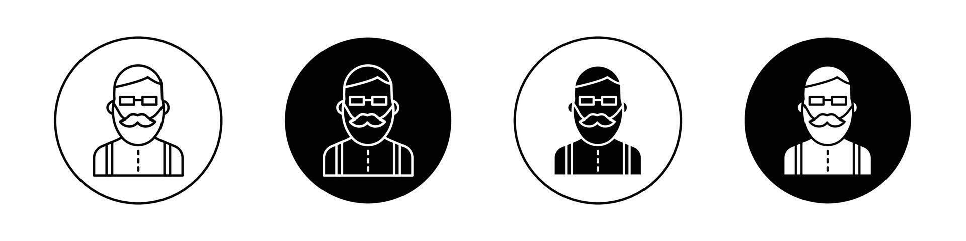 hipster vector icono