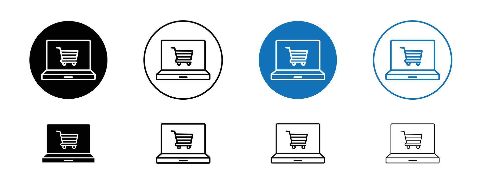 Online shopping icon vector