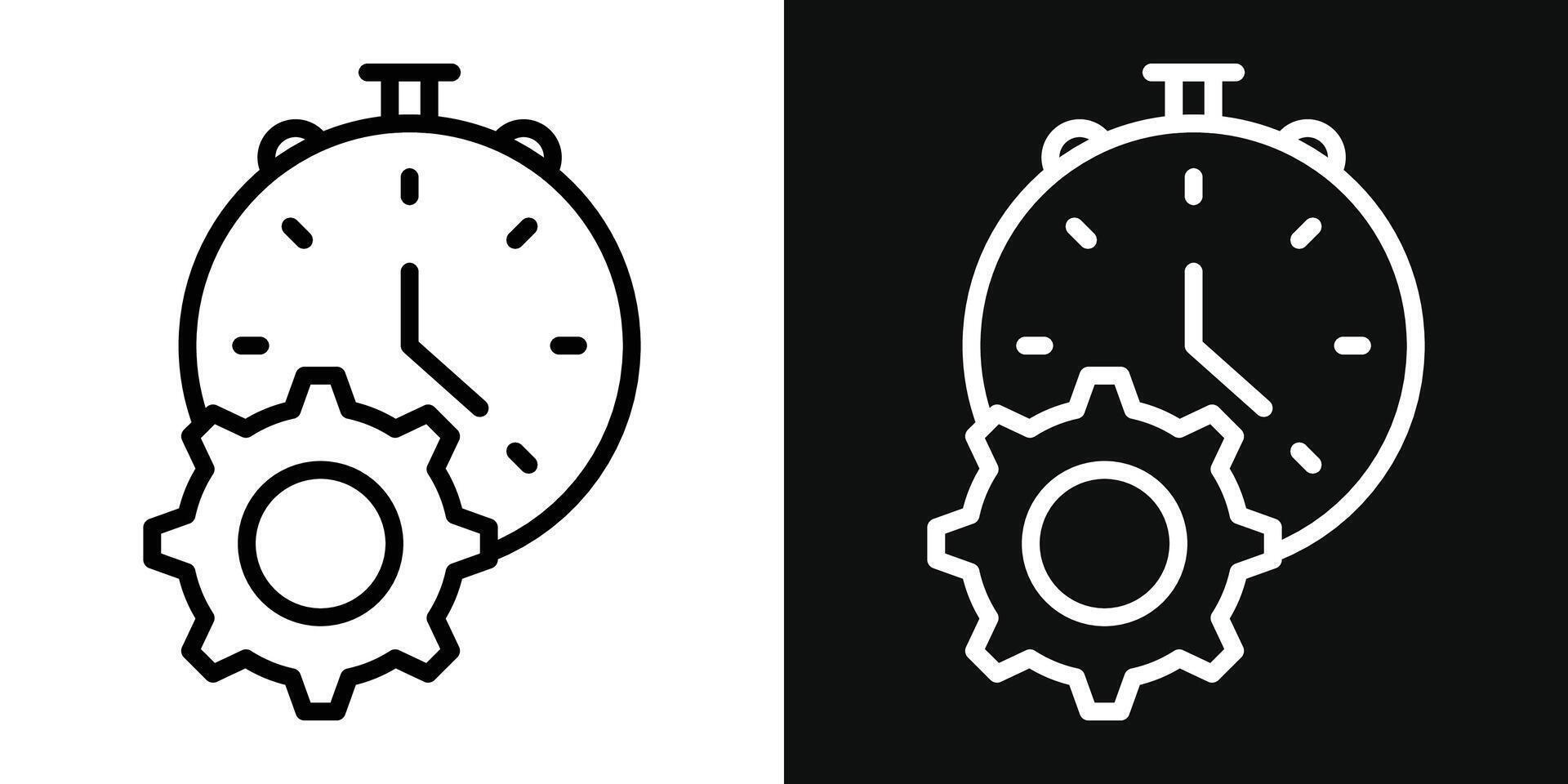 Time management icon vector