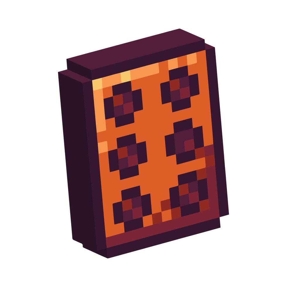 Isometric Pixel art 3d of dice roll icon for items asset.Six Dice icon on pixel bits style.8-bits perfect for game asset,design asset element,app,website, Vector illustration.