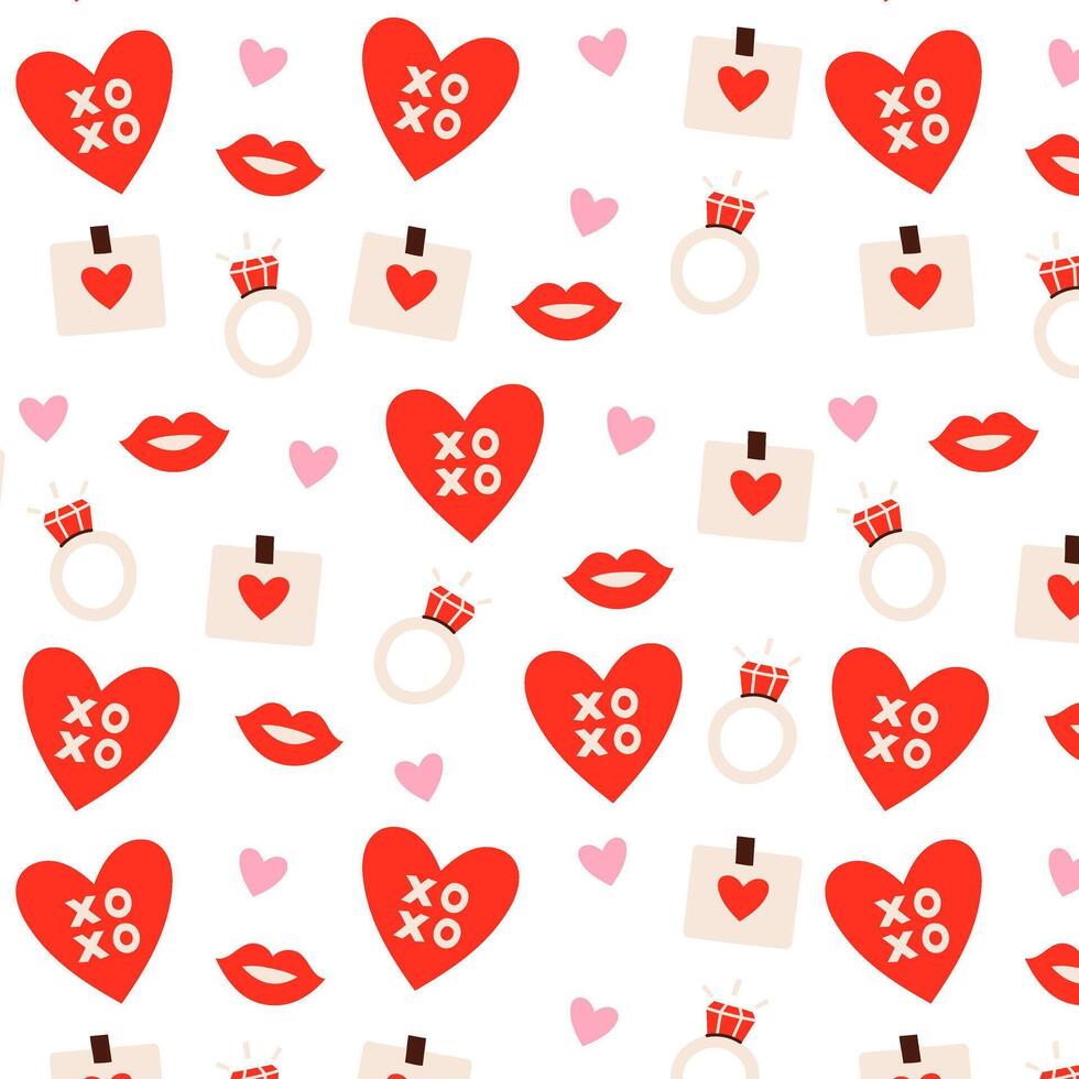 Cute pattern for valentine's day vector