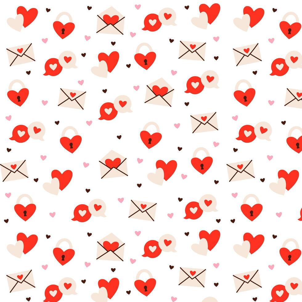 Cute pattern for valentine's day vector