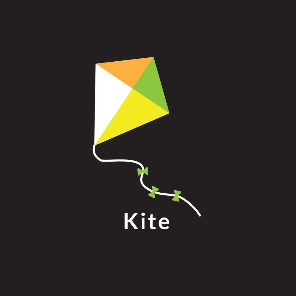 kite flat clipart vector illustration