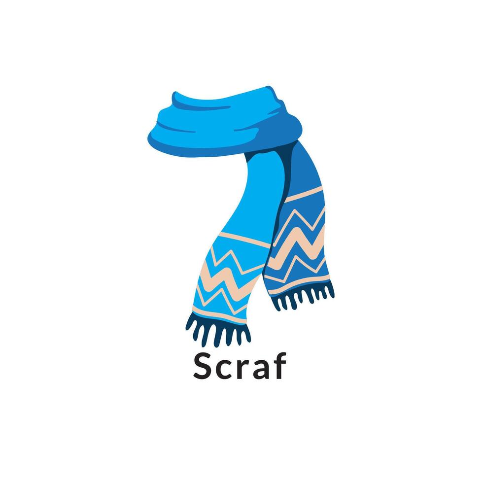 Scarf Icon Flat Design vector