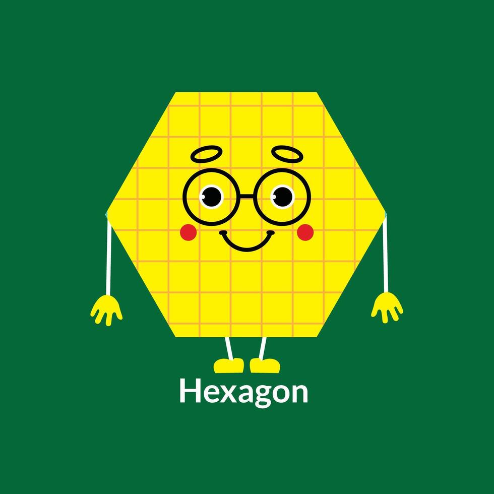 Set Of Basic Geometric Shapes- Hexagon vector