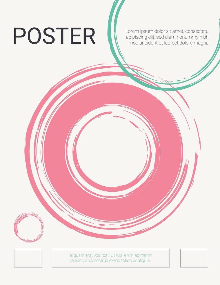 Abstract blank poster. Banner template. Vector illustration.