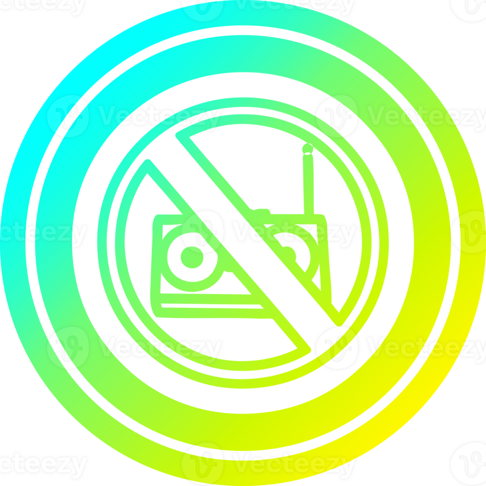 no music circular in cold gradient spectrum png