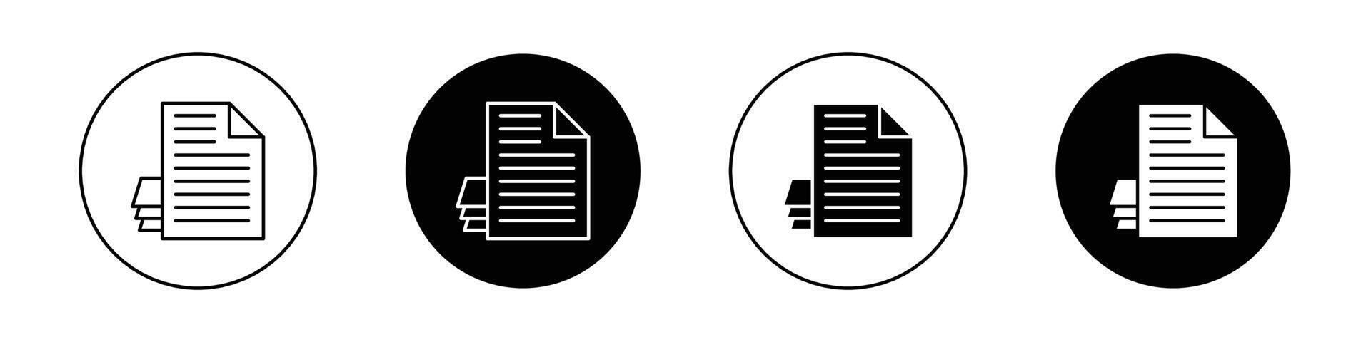 Document papers pile icon vector