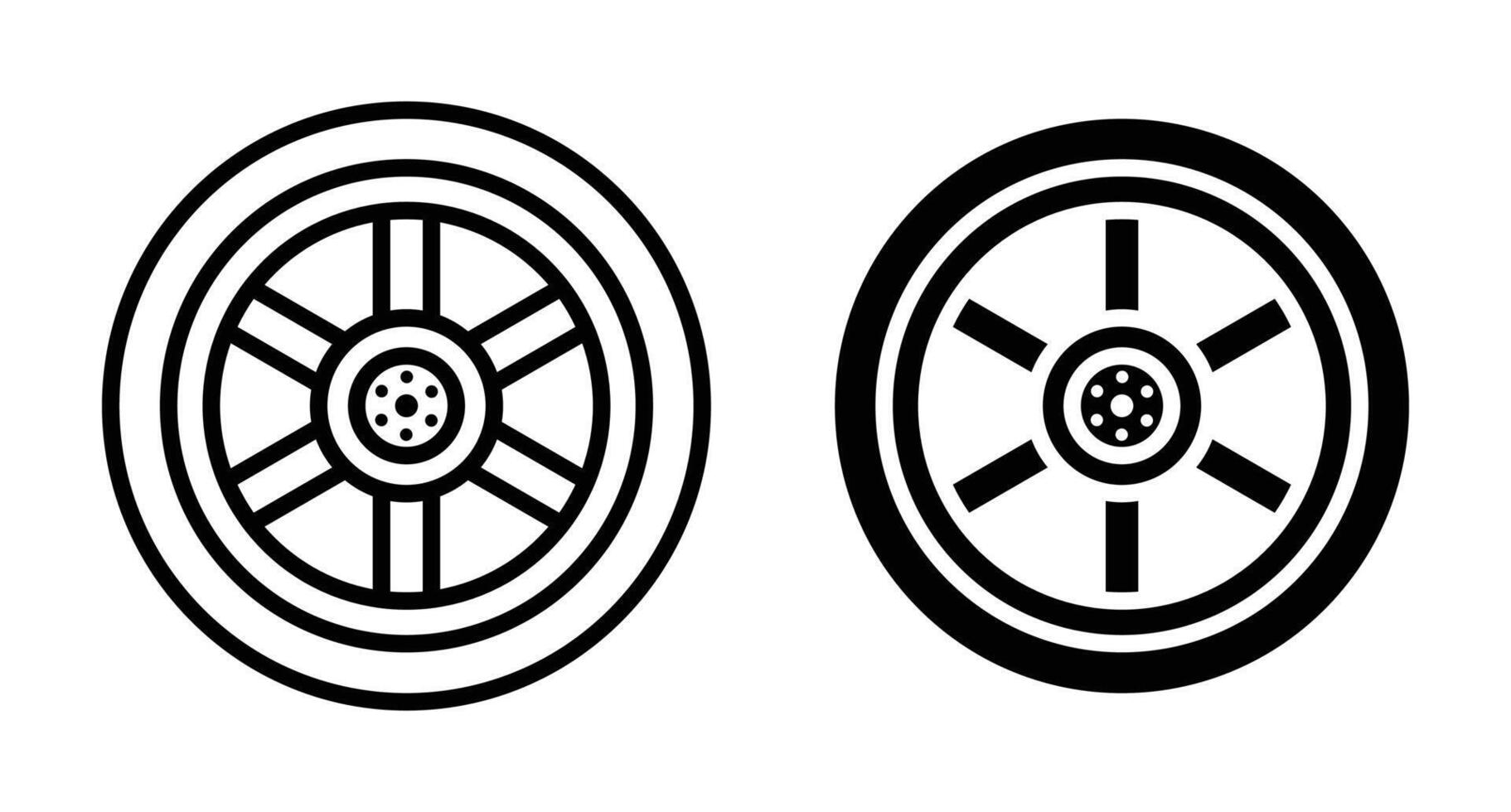 Car wheel icon vector