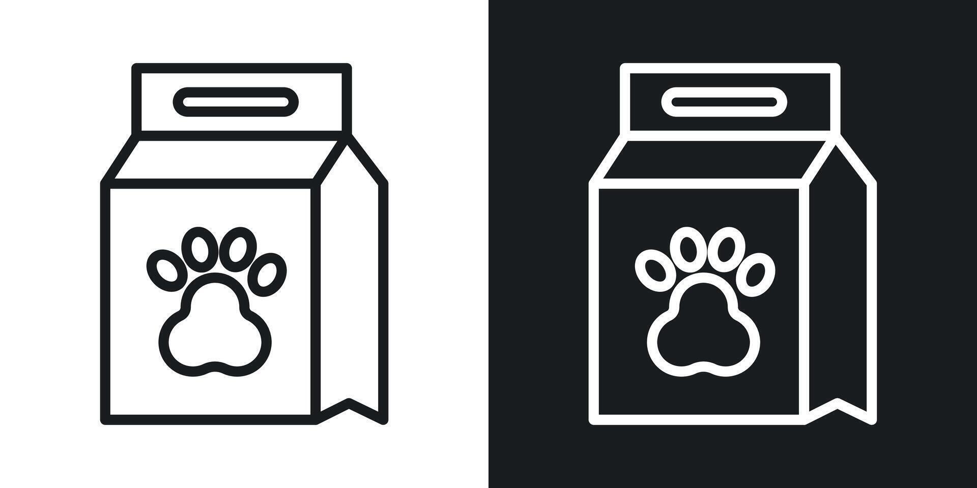 Pet food package icon vector