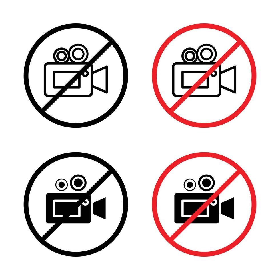 No grabación icono vector