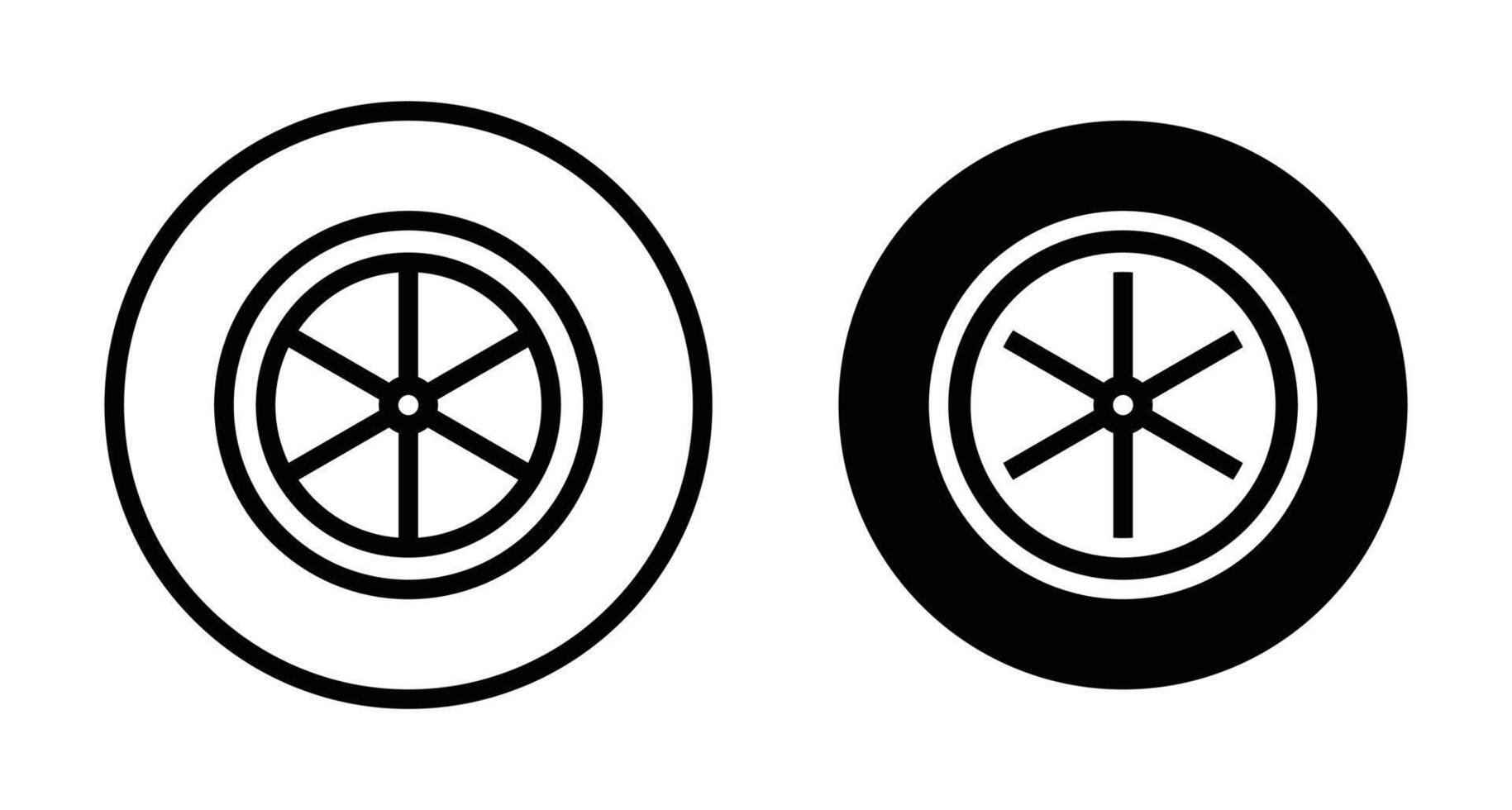 icono de rueda de coche vector