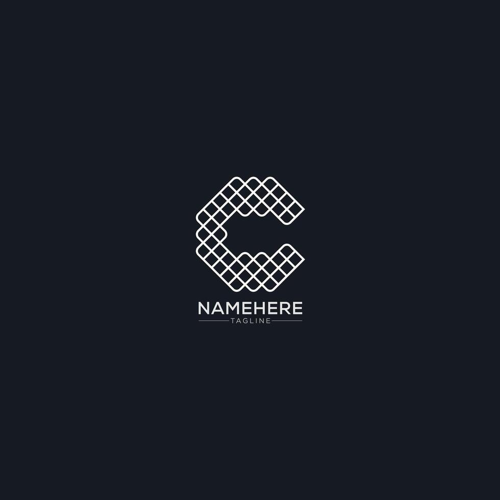 Letter c logo flat logo vector design template abstract c logo
