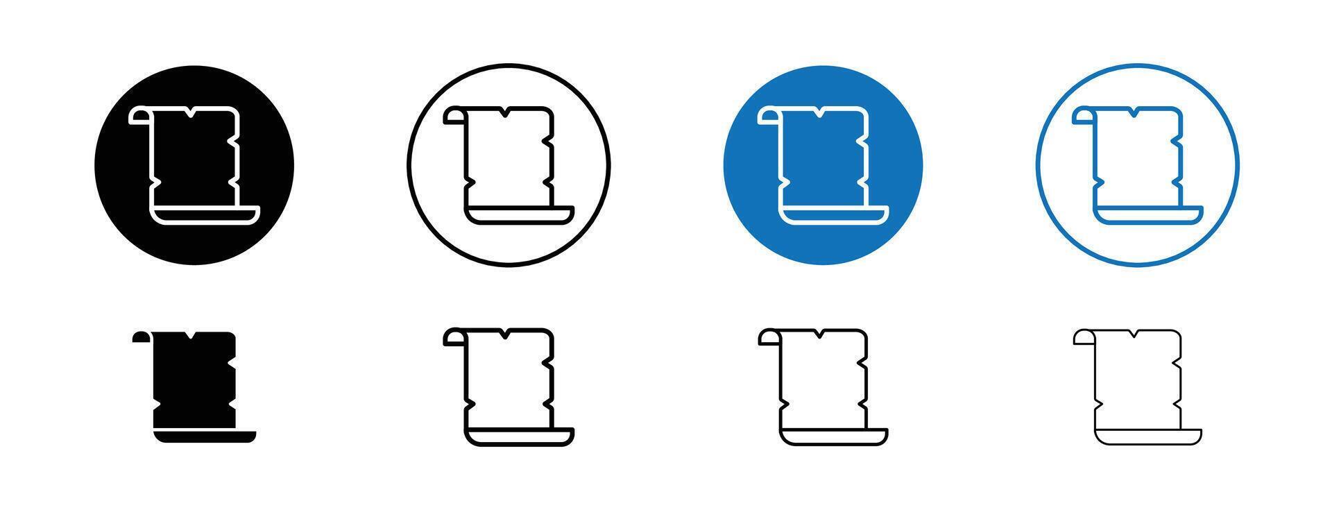 Scroll papyrus paper icon vector