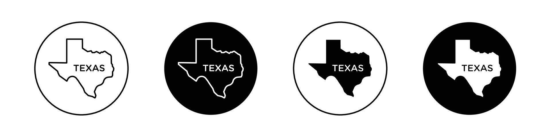 Texas map icon vector
