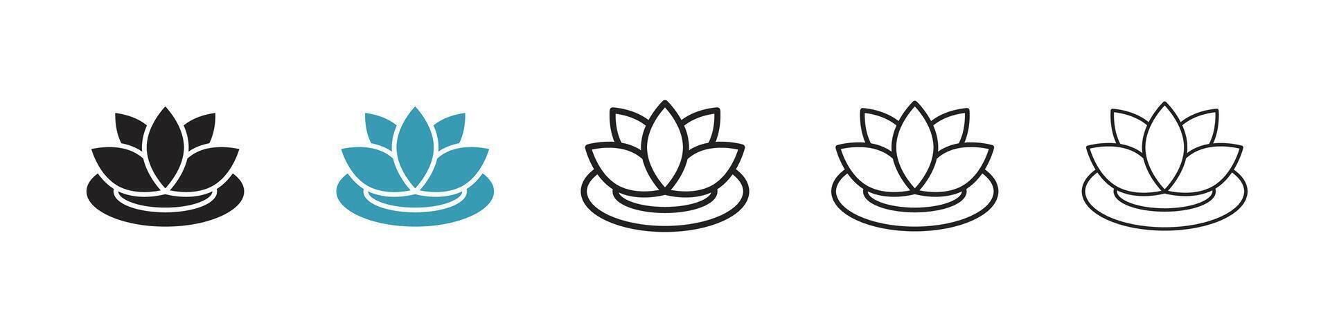 Water lily icon vector