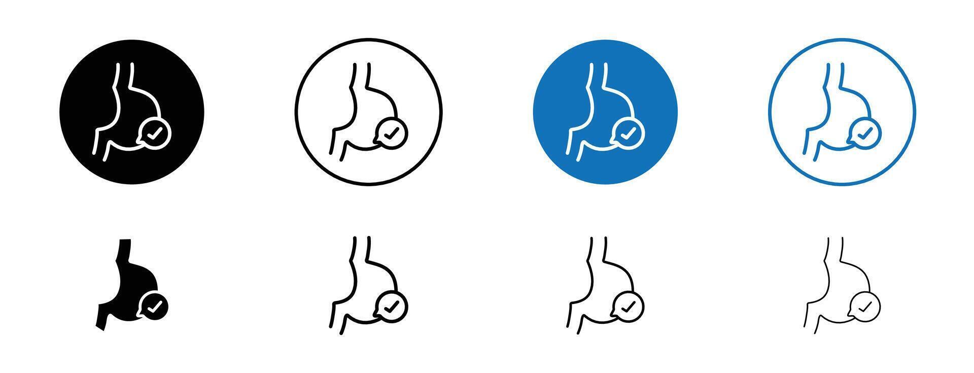 Good digestion icon vector