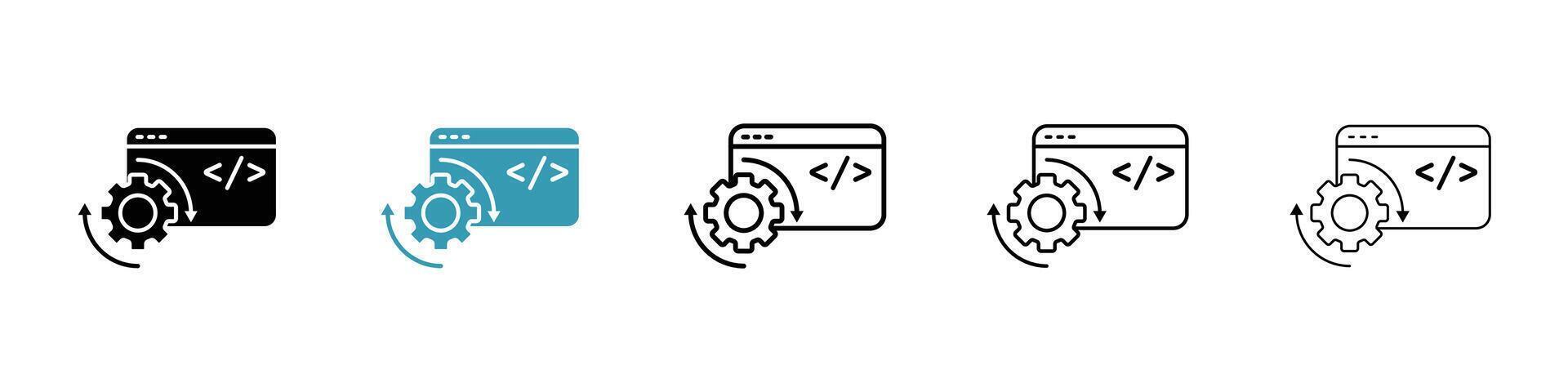 Code optimization icon vector