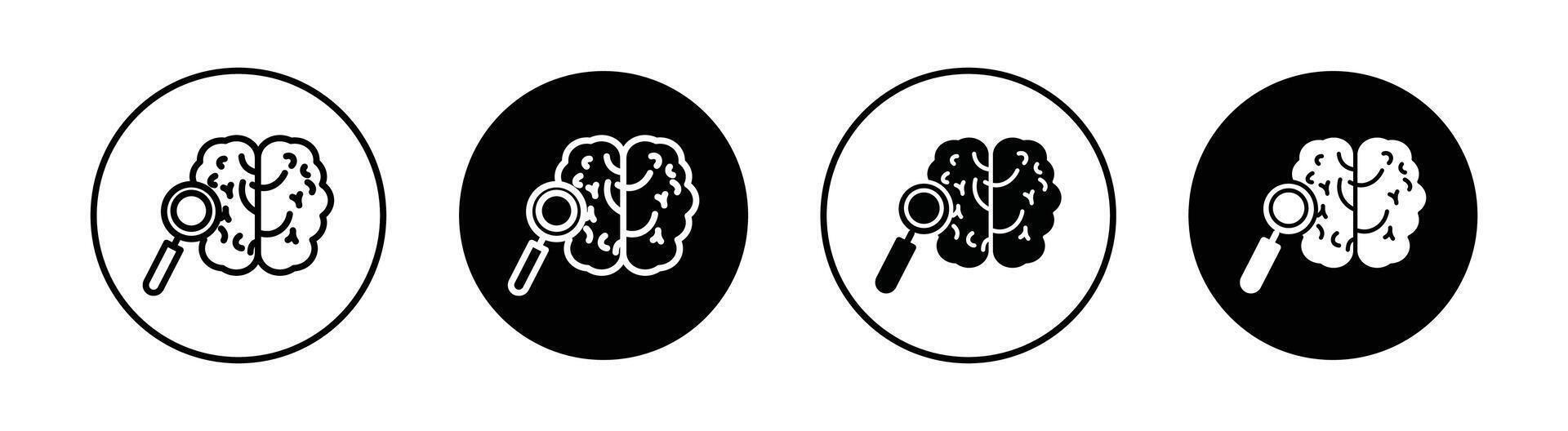 Mind research icon vector