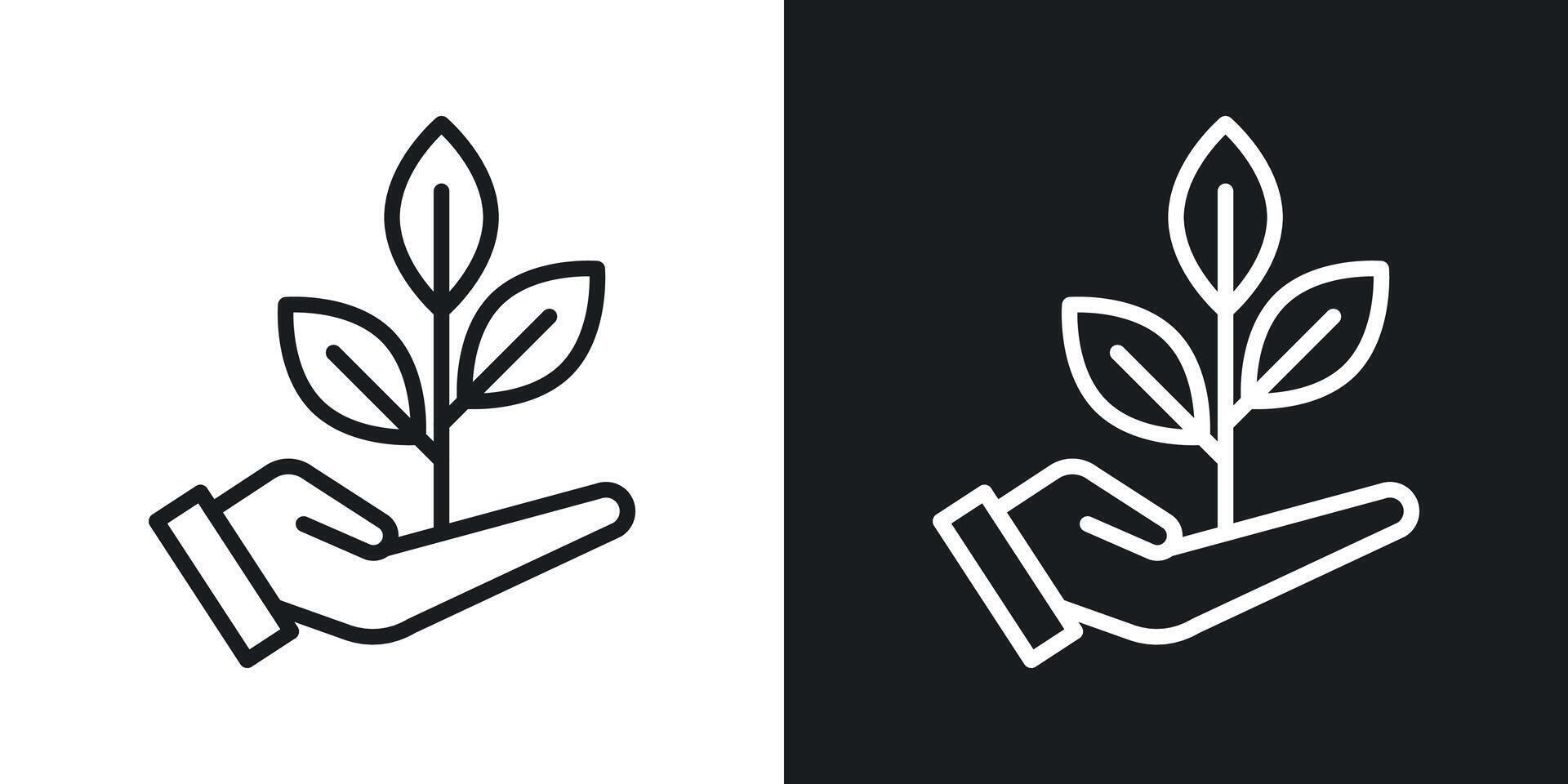 Care of plant icon vector