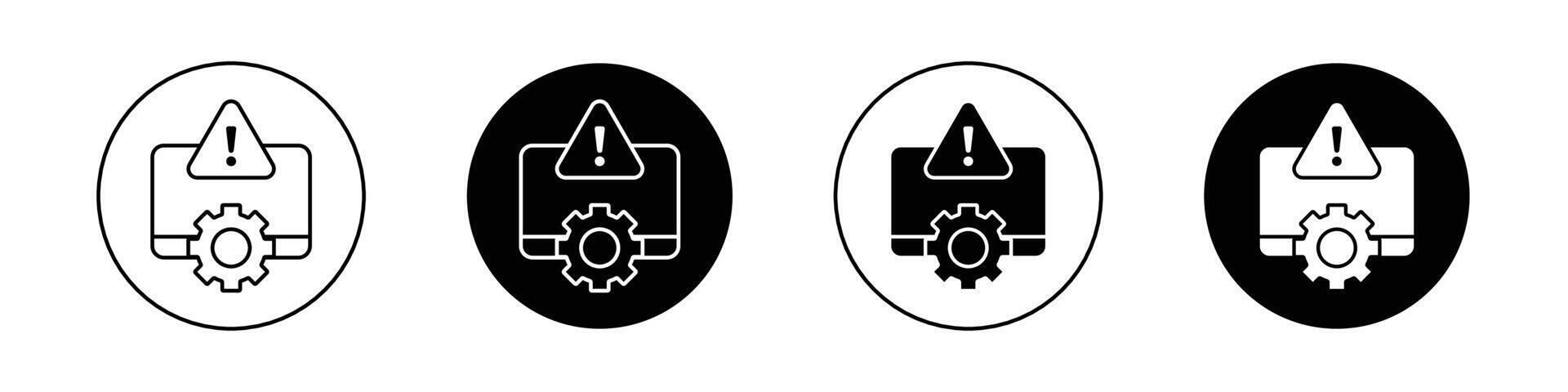 System error icon vector