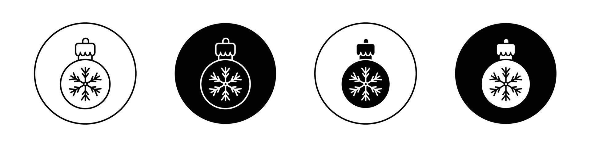 Navidad árbol pelota icono vector