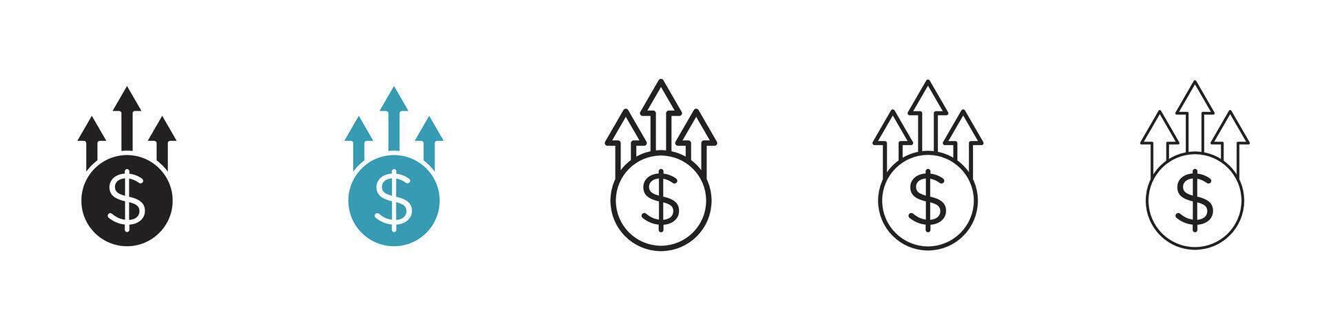 High revenue icon vector