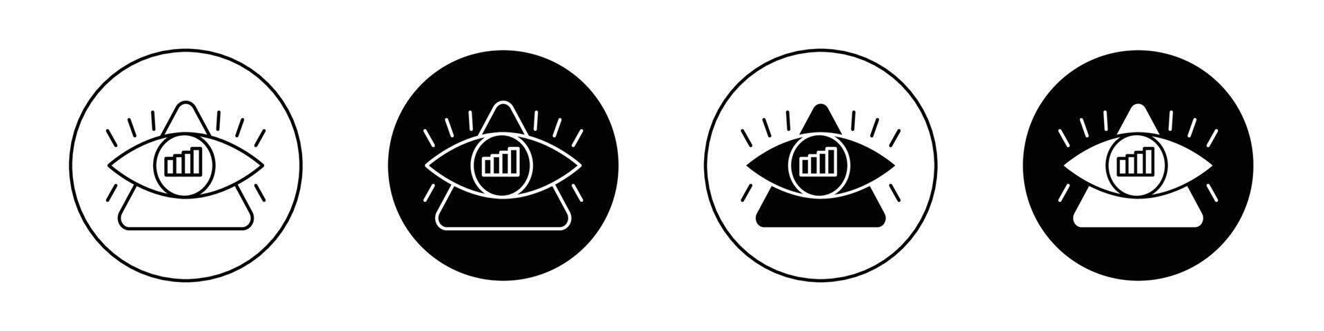 Strategic service vision icon vector