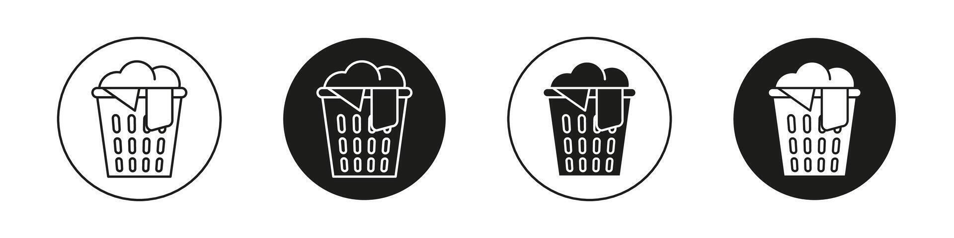 Laundry basket icon vector