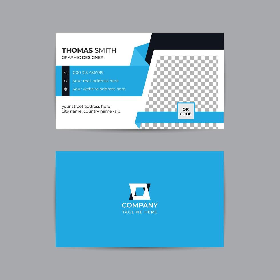 Modern and simple Corporate business card design template Layout, Double-sided creative business card vector design template. Business card for business and personal use. Vector illustration design