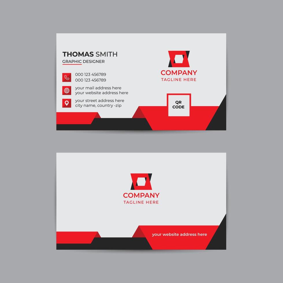 moderno y sencillo corporativo negocio tarjeta diseño modelo disposición, doble cara creativo negocio tarjeta vector diseño modelo. negocio tarjeta para negocio y personal usar. vector ilustración diseño