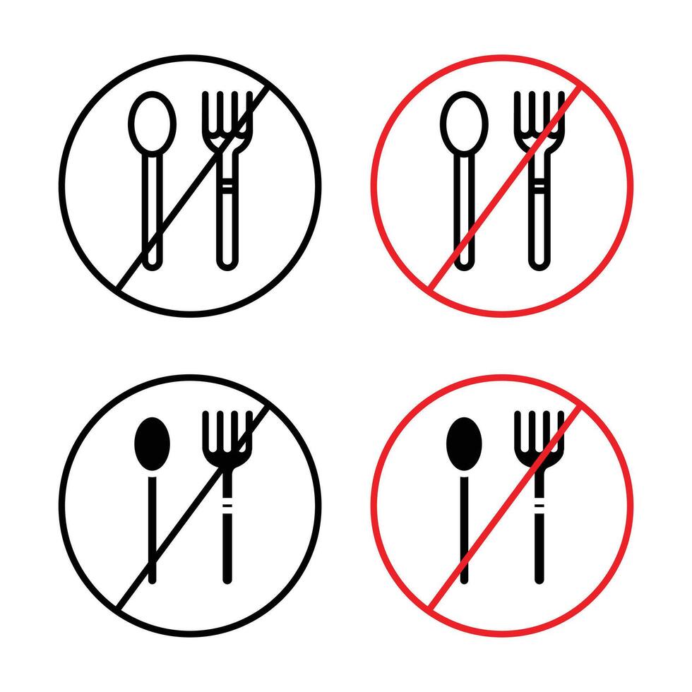 No food icon vector