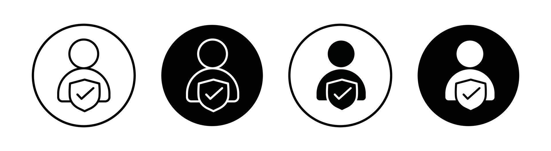 User protection icon vector