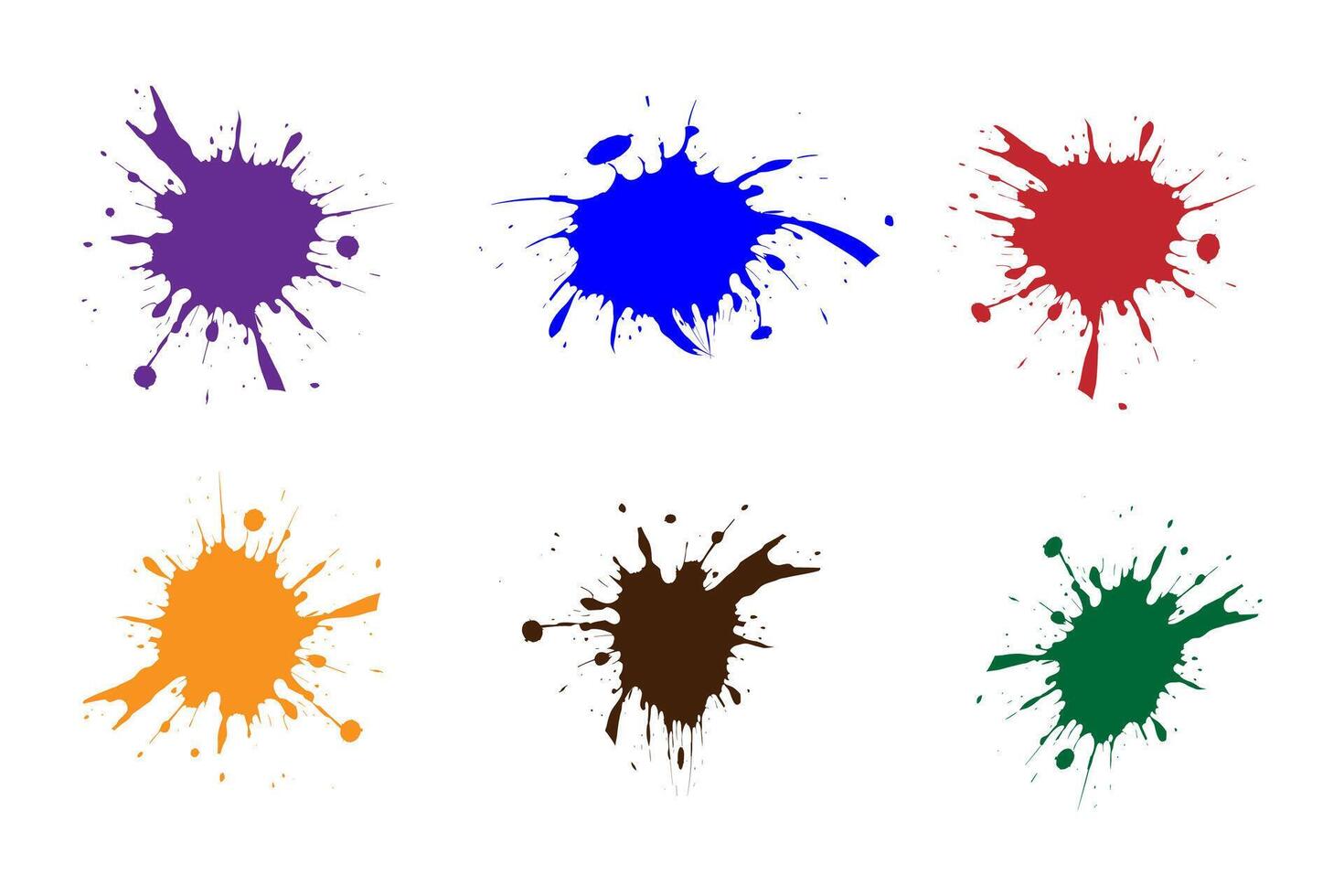 Splash paint splatter different spots and drop vectors. vector