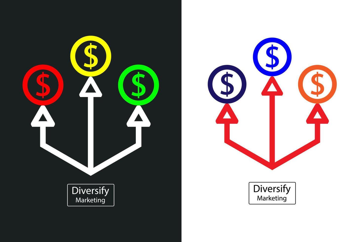 Diversify icons vector from marketing collection for apps and UI.