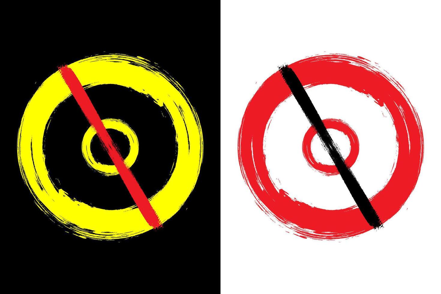 Enso zen stroke red circle japanese brush symbol vector illustration.