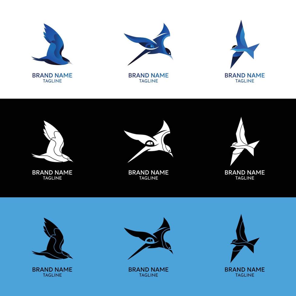 Blue Bird Logo Collection vector