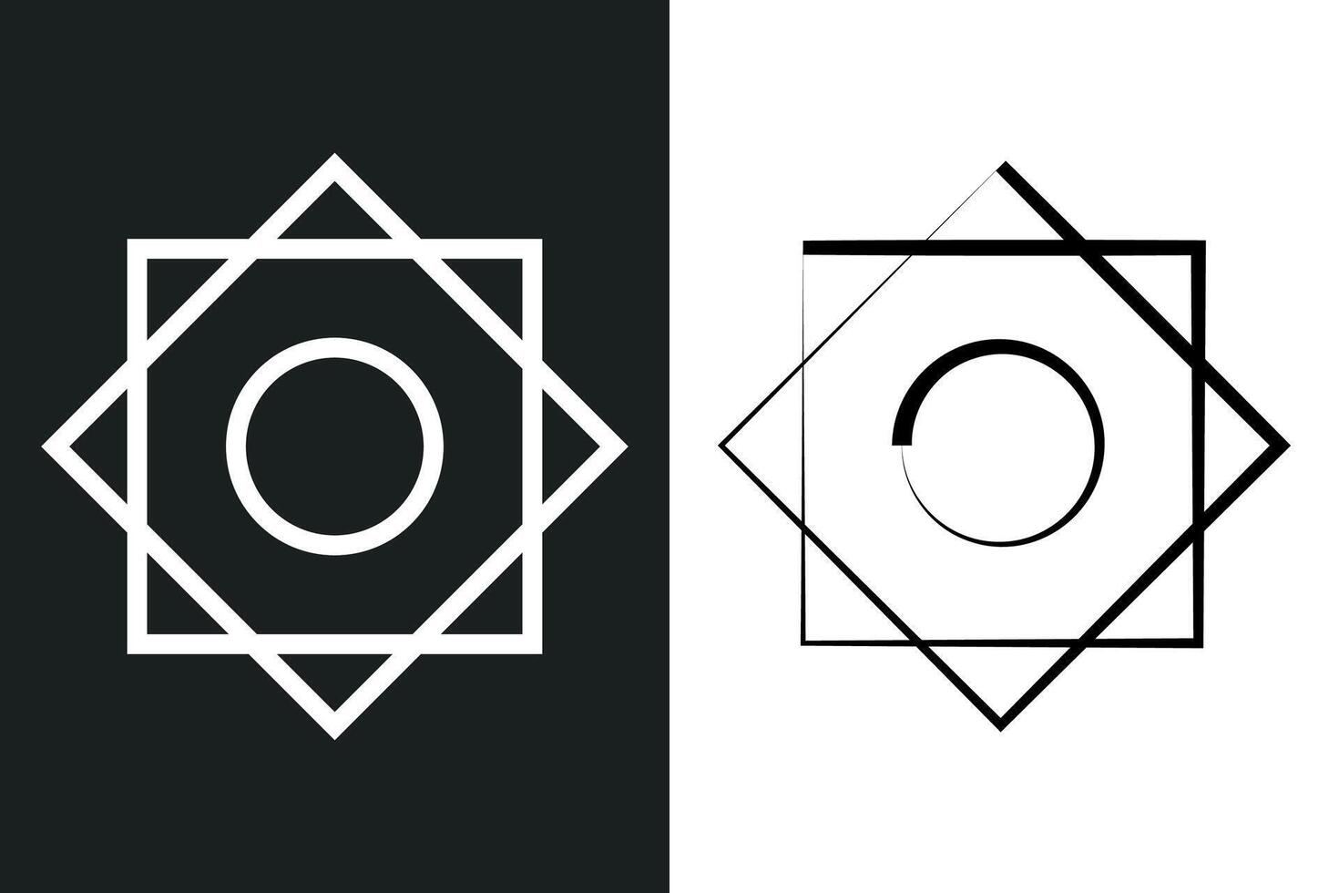 Rub el hizb islamic sign symbol vector. vector